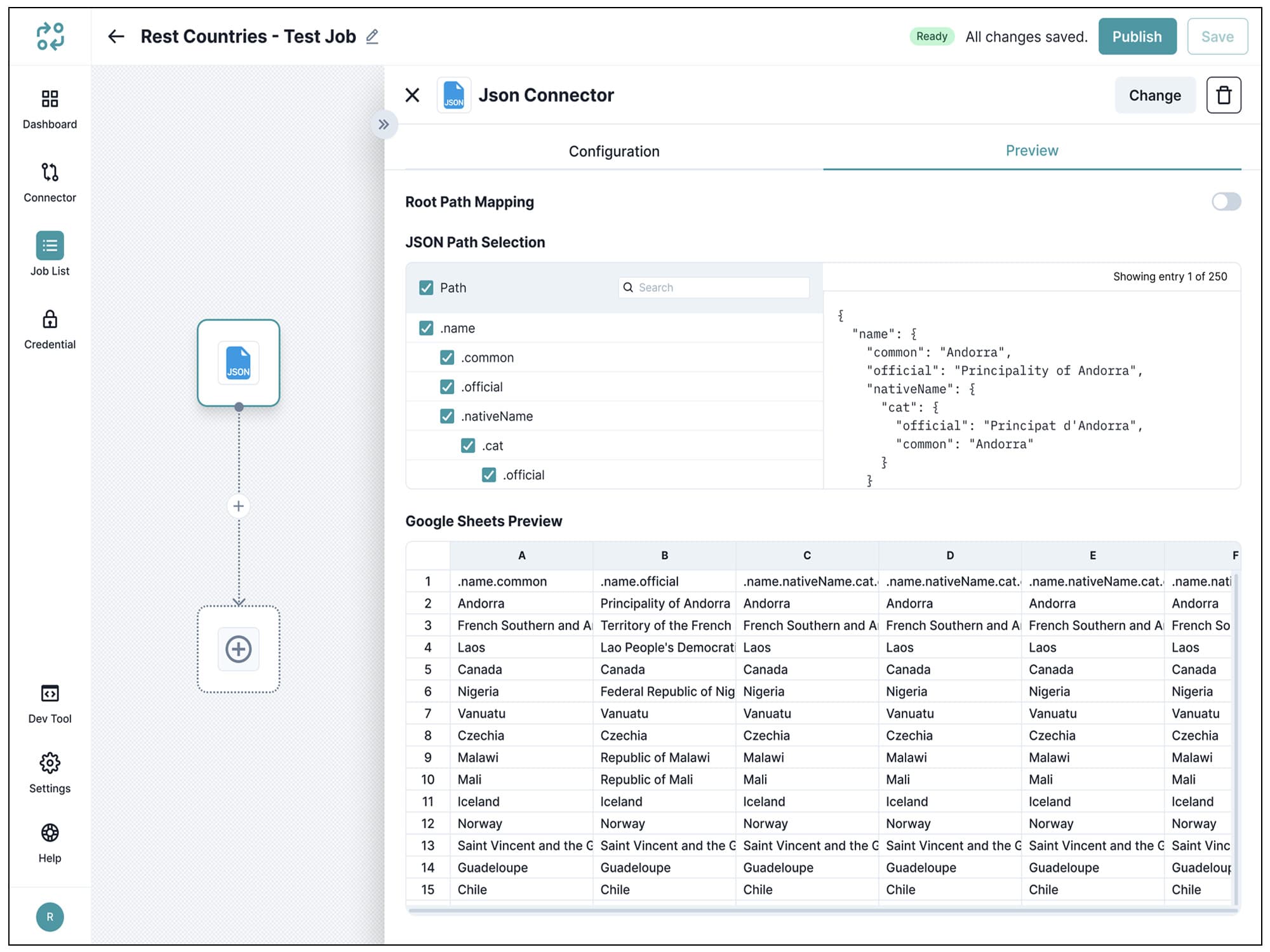 ContentMesh Data Mapping Screenshot