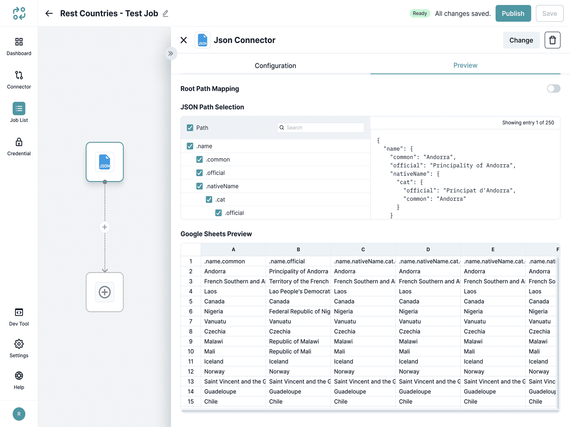 ContentMesh - Job Editor with Google Sheets